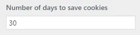 Cookie Duration Settings