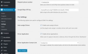 Delivery Drivers for WooCommerce - WooCommerce Settings