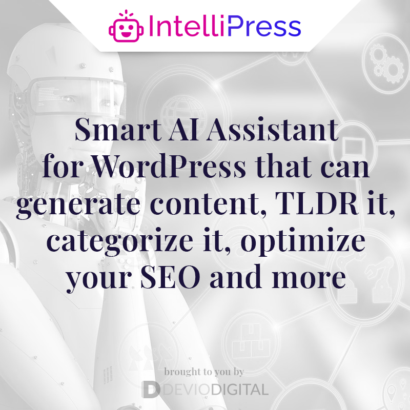 IntelliPress smart AI assistant for WordPress